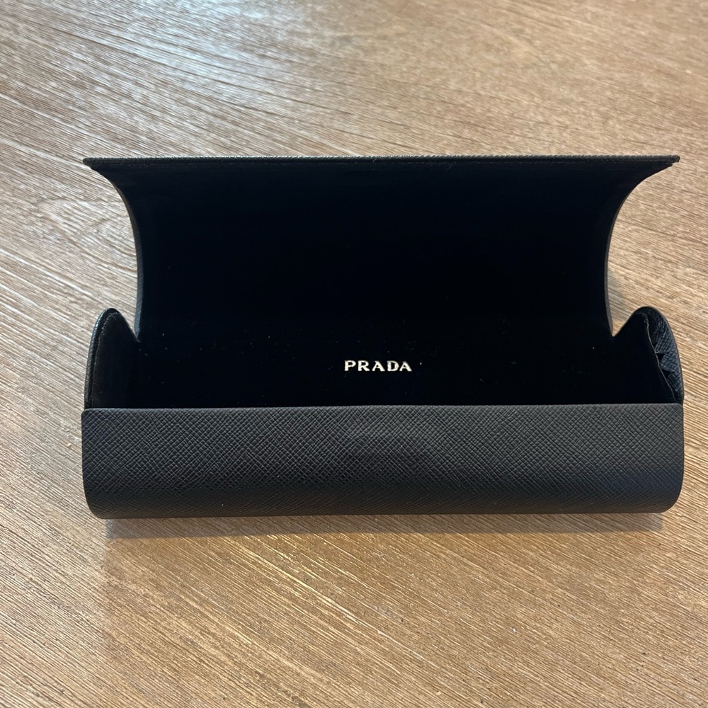 Prada Black Hard Eyeglass & Sunglasses Case Authentic Designer - Picture 6 of 7